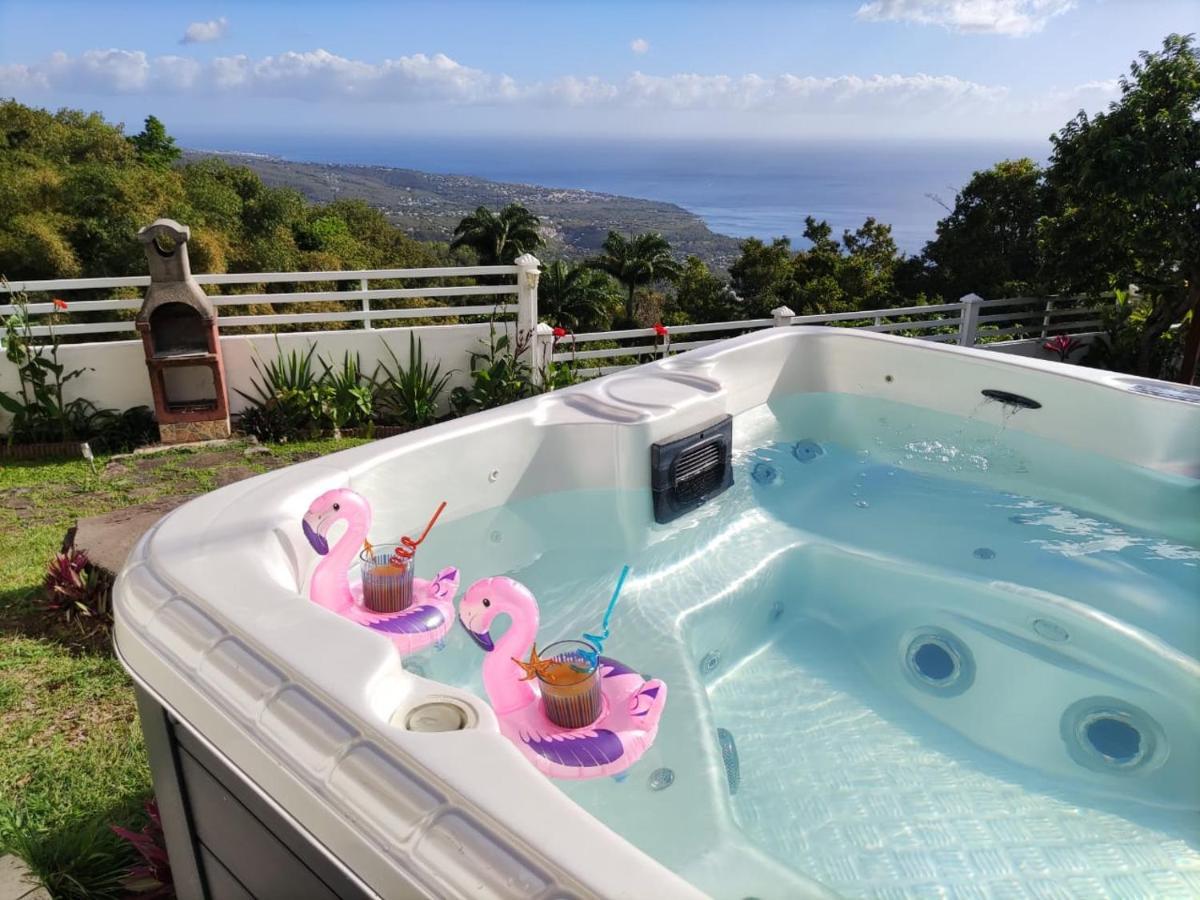 Belavue & Spa Prive, Avec Vue Panoramique Sur Mer, Jardin Creole Paysager, Jacuzzi Prive Bouillante Eksteriør bilde